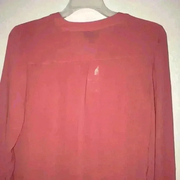 NWOT A.N.A women’s sheer peach long sleeve top size PM - Picture 12 of 13